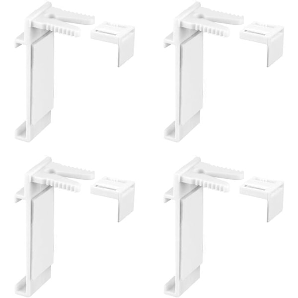 4 set med tillbehör för rullgardiner, åtdragningsstöd för rullgardin, utan borrning, justerbar från 1,6 till 2,2 cm, för rullgardiner, bla