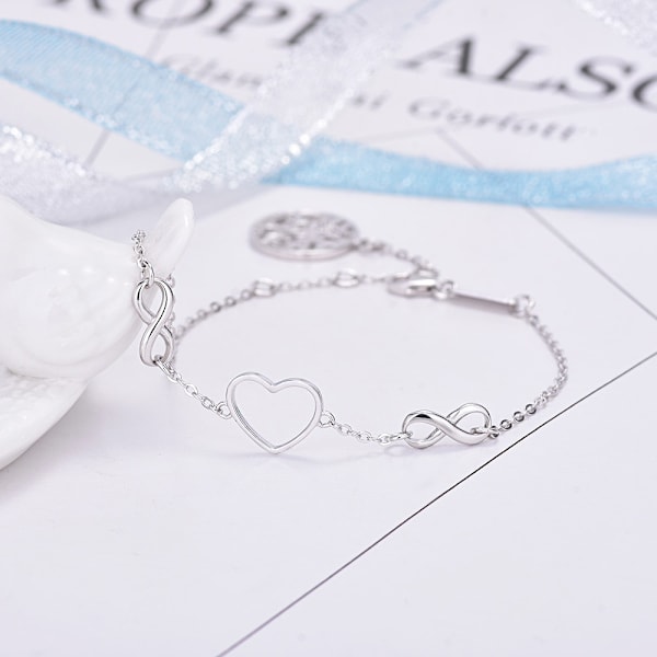 925 Sterling Silver Justerbart Armband för Kvinnor Flickor