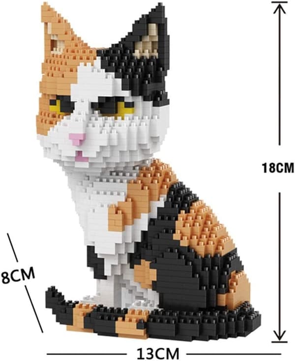 Kattesiddende, Figur til at samle med nanoblocks 1300 stykker
