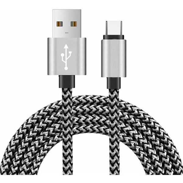 Sininen puhelinlatauskaapeli [2m] Punottu nylon USB-kaapeli puhelimen pikalataukseen - 2 metrin latausjohto