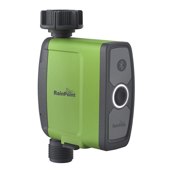 RAINPOINT - Smart Bevattningssystem Ventil - App-styrd via Bluetooth-anslutning - Kan anslutas till 3/4'' trädgårdsslang, ingen HUB krävs