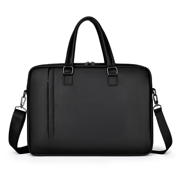 Business Briefcase Large Capacity Crossbody Bag Computer Bag (Black)