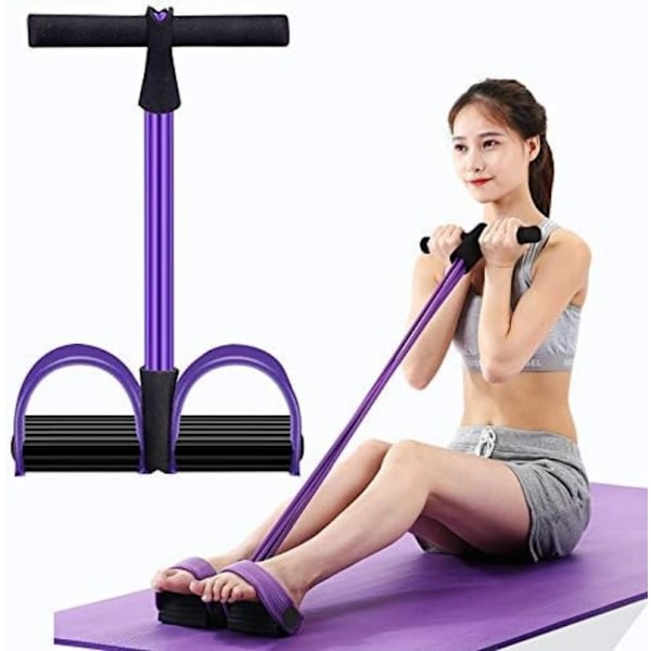 2 st multifunktionell pedalmotståndsband, elastiskt drag yoga spänningsrep, naturligt latex spänningsrep fitnessutrustning, för buk, midja, arm, ben