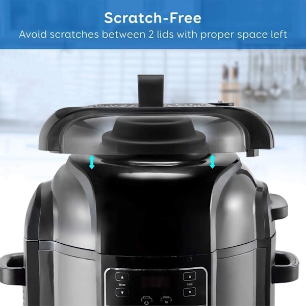 Silikonlockhållare Kompatibel med Ninja Foodi Tryckkokare och Air Fryer 5 Qt, 6.5 Qt och 8 Qt, Svart