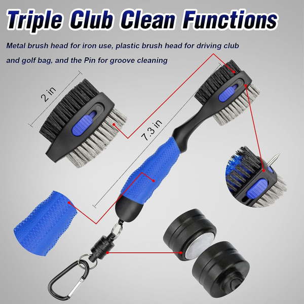 Golf Club Cleaner Golf Brush, Brush Brush, Golf Club Brush and Groove Cleaner