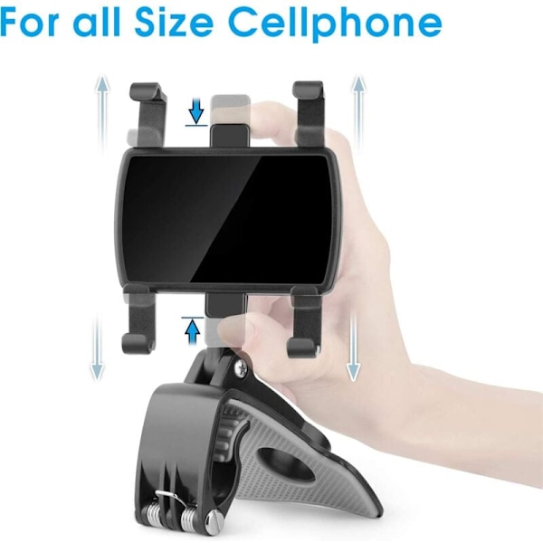 Dashbord Biltelefonholder for GPS og 4-7 Tommers Smarttelefoner
