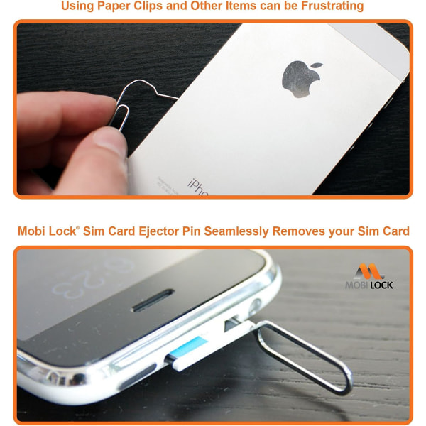 8 kpl SIM-kortin ulostulotappien sarja - SIM-korttitelasta ulosvetäjä, yhteensopiva (iPhone 14, 13, X, Pro ja kaikki iPhone-sarjat) Samsungin kanssa,