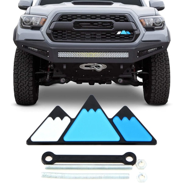 Trefarget grill snøfjell kjøretøy klistremerke for Toyota TACOMA 4RUNNER (blå)