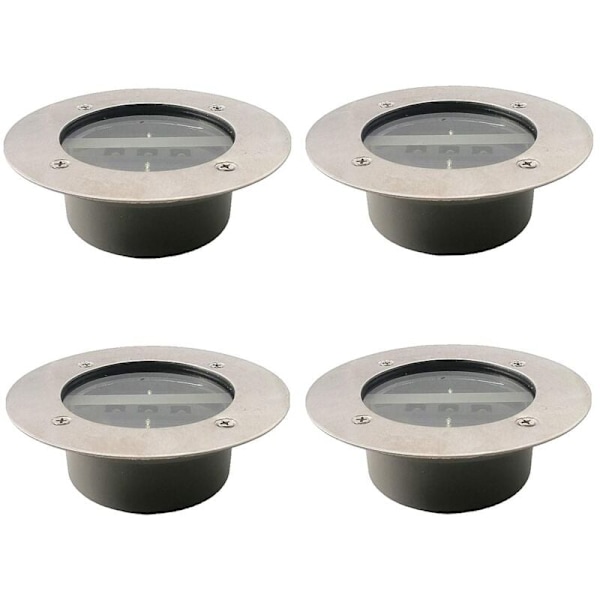 3 LED Aurinkospottivalaisinta IP65 Vedenpitävä puutarhaan ja nurmikolle, viileä valkoinen, 4 kpl