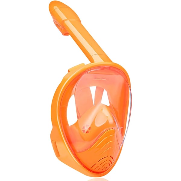 Børne Snorkelmaske, Dykkerudstyr med Kamera Holder, 180 Graders Anti-dug Vandtæt Panorama Snorkel Sæt (1 Styk Orange)
