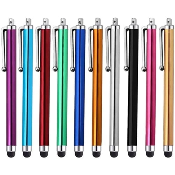 Stylus-kynä [10 kpl] Yleiskäyttöinen kapasitiivinen kosketusnäytön stylus-kynät tableteille, iPad Minille, iPad Prolle, iPad Airille, älypuhelimille, Samsung Galaxy - Moniväri