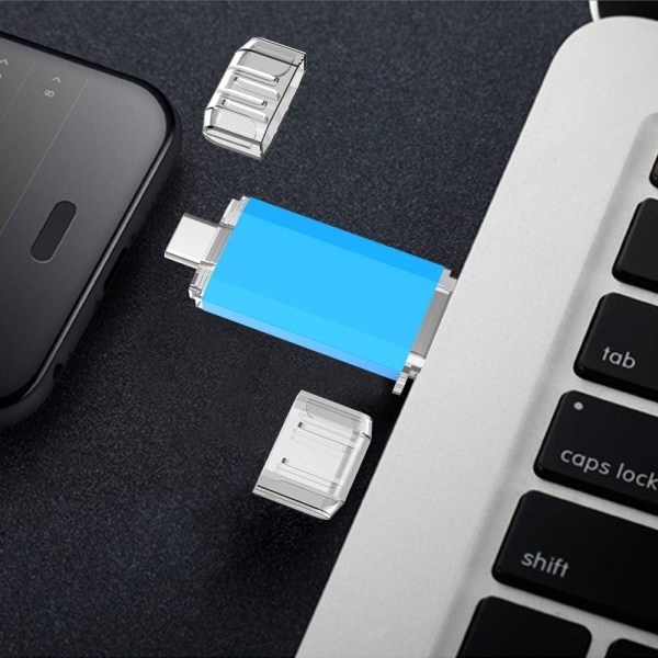 Tyyppi C 128GB USB 3.0 Clef USB 128GB 2 in 1 Clef Memory Stick OTG Flash Drive 128 Giga 3.1 U Disk Keychain High Speed ​​Waterproof Dual Compatible wi