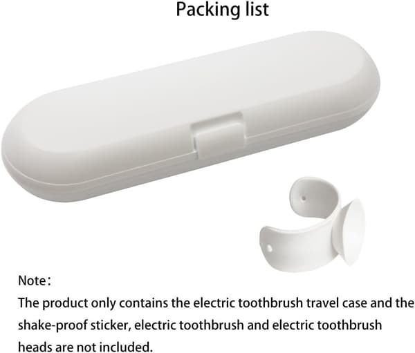 Reiseetui i plast (hvit) for elektrisk tannbørste