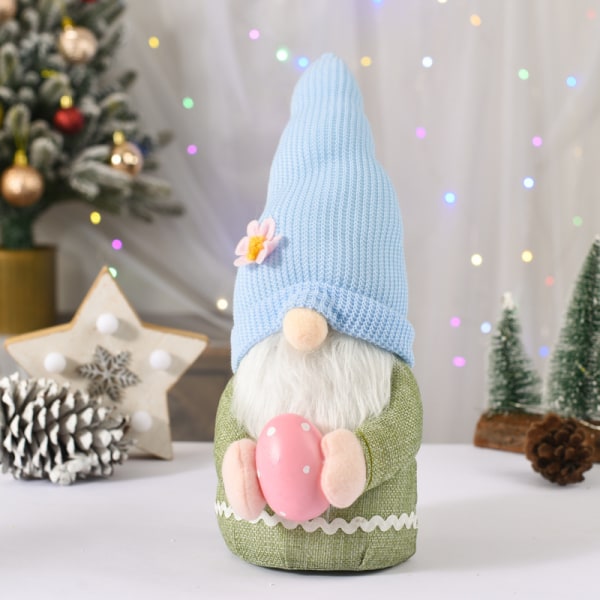 Påskhare Gnome Prydnader, Söta Herr och Fru Kanin Handgjorda Påsk Gnome Plysch Elf Prydnader, Vår Påsk Hem Bordsdekorationer