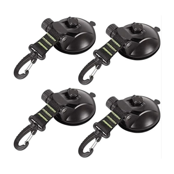 Set med 4 ankarsugkoppar med sugkoppsfixering för bil, campingplats, presenning, multifunktionell sugkoppstillbehör för tält som en sidobilmarkis