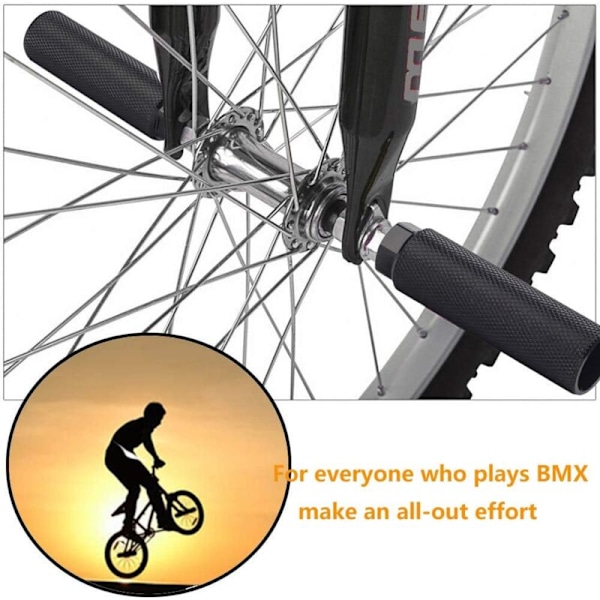 Par Antiskrid Aluminium Legering Cykel Fodstøtter, Cylindriske Fodstøtter til BMX Cykler, Cykelpedaler, Fremstillet af Kraftig Aluminium Legering - til Cykel Stu