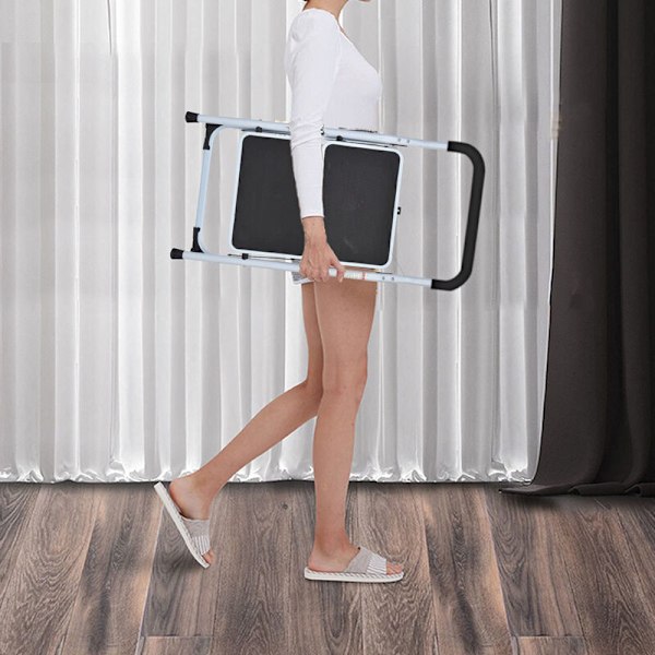 Foldbar trappestige med 2 trin med robust skridsikker pedal og stor kapacitet på 150 kg Multi-Escabeau til hjemmet og køkkenet for at spare plads