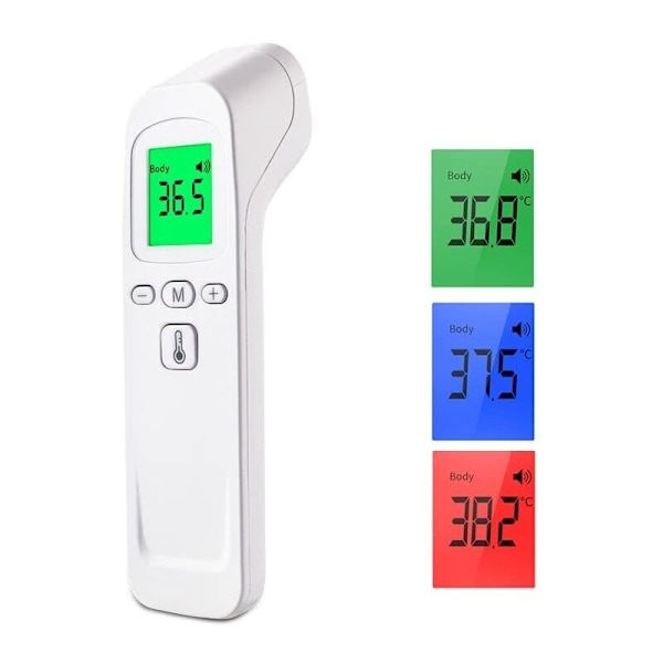 Medicinsk Infrarød Pande Termometer Berøringsfrit Termometer til Personer (Voksen Barn Baby) og Objektoverflade, LCD-Display Lydindstilling 30 Hukommelser