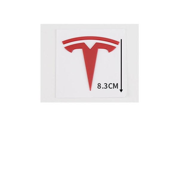 Lämplig för Tesla modell 3 billogotyp främre logotypmärke 1 st (röd)