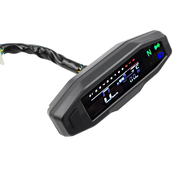 Universal motorsykkel digitalt turteller LCD-skjerm forgasser digitalt speedometer odometer med sensor