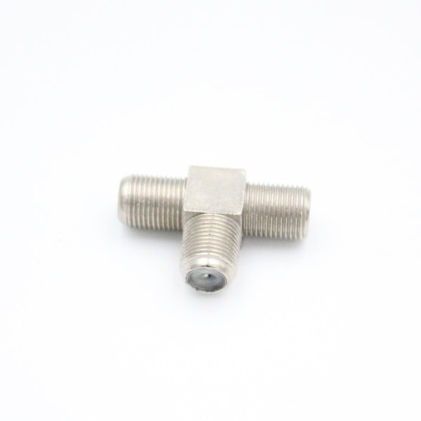 F-type splitter 3-vejs F-type hun til 2 hun coax-stikadapter T-form