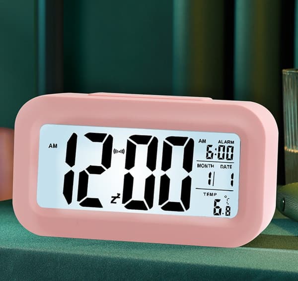 LCD-skjerm stille smart belysning elektronisk vekkerklokke