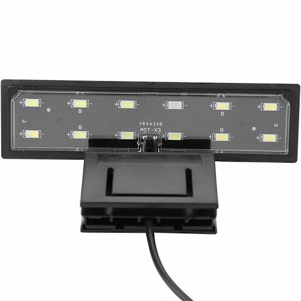 LED Akvarielys, Akvarie Clip-on Lys, Slankt LED Akvarielys, Maksimal Installation Glas Tykkelse: 5mm