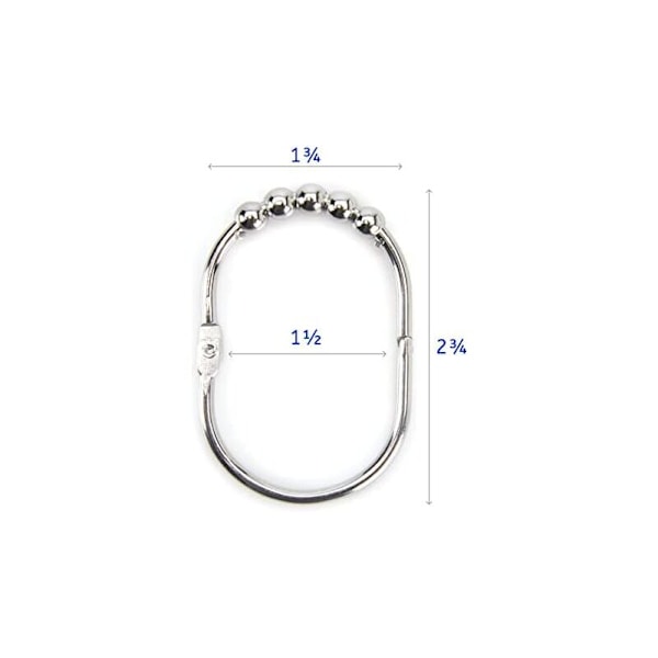 24-pack Hängande Ringar Högkvalitativa duschdraperikrokar Högkvalitativa ringar anpassningsbara till dina premiumdraperistänger.