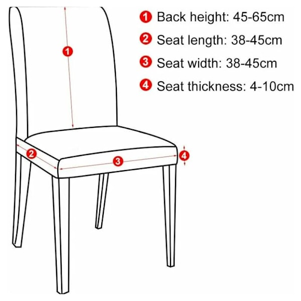 (Svart) Sett med 2 stretch stoltrekk, universelle spisestoltrekk, avtakbare og vaskbare stoltrekk, egnet for bryllup, restaurant, hotell i