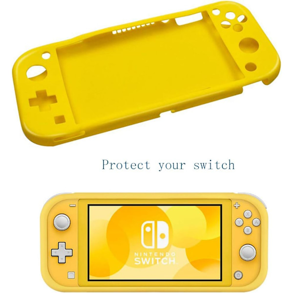 2 stk. beskyttende deksel for Switch Lite i silikon, deksel for Switch Lite, gult og blått