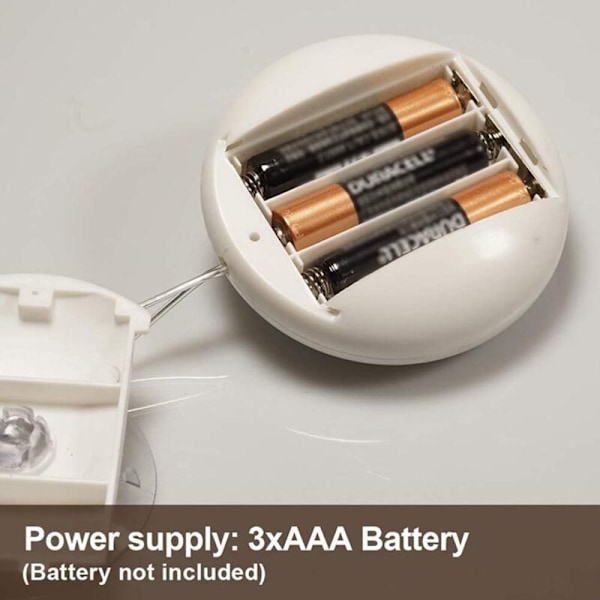 Julgransbelysning, hängande fönsterlampor med sugpropp, batteridriven, för juldekoration