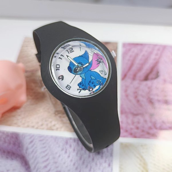 1-osainen watch(musta), vedenpitävä lasten rannekello Quartz