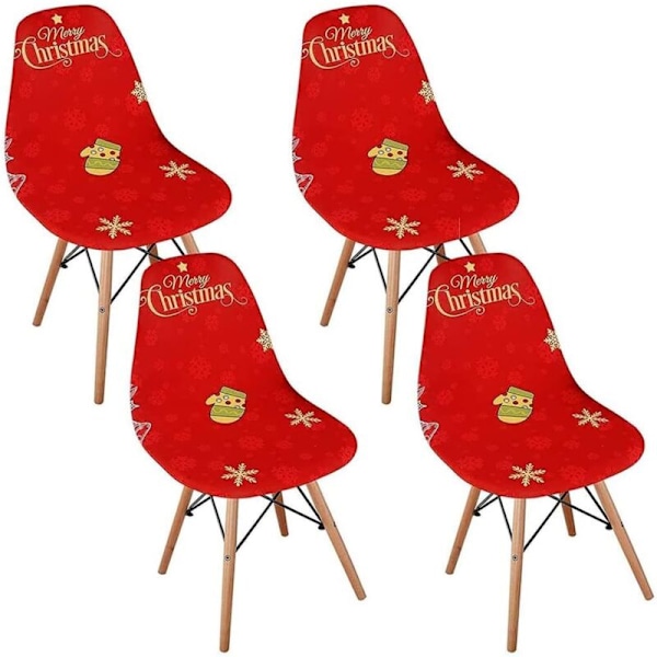 Set med 4 skandinaviska stolsöverdrag, stretchiga matrumsstolar, stolsöverdrag utan armstöd för kök, vardagsrum, kontor