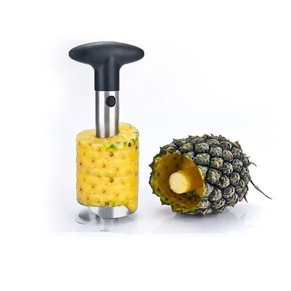 Enkel köksredskap i rostfritt stål för att skala, kärna ur och skära ananas