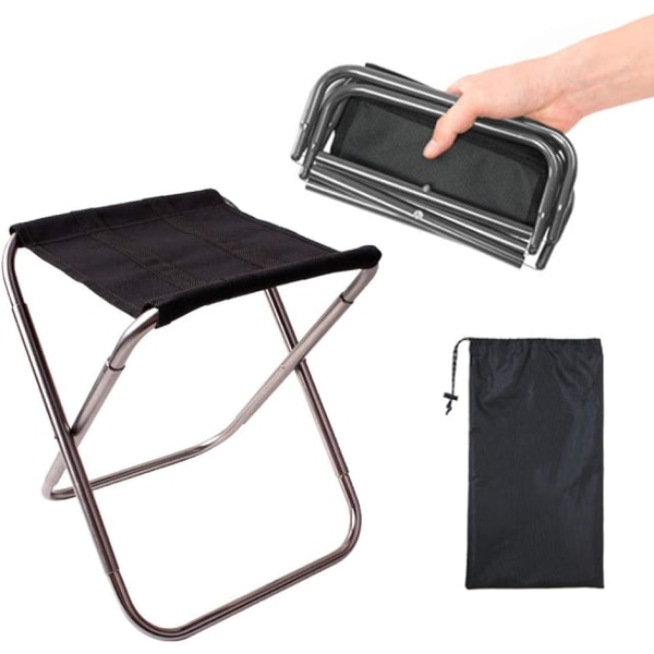 Ultralight Ulkoilmakäyttöön Taittuva Jakkara, Alumiiniseos Taittuva Jakkara, Kannettava Mini Taittuva Jakkara, Säilytyspussin Kera, Kalastukseen, Leirintään, Ulkoilma BBQ:hen, Matkustukseen