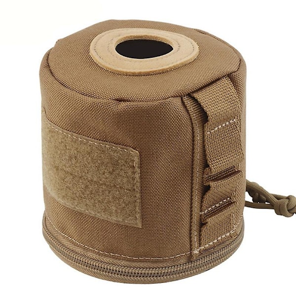 Tactical roll paper storage bag cloth storage bag suitable for camping, hiking, hunting, outdoor vehicles, brown