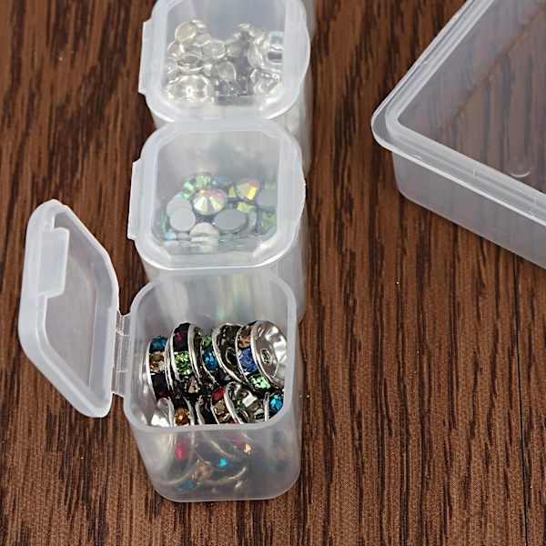 Multi-Diamond Broderi Opbevaringsboks 28-Gitter Smykker Øreringe Perler Halskæde Opbevaringsboks Display Etui