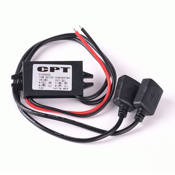 12V til 5V3A med enkel og dobbel USB bilstrømomformer DC--DC nedtrappingsmodul mobiltelefonlading nedtrappingslinje