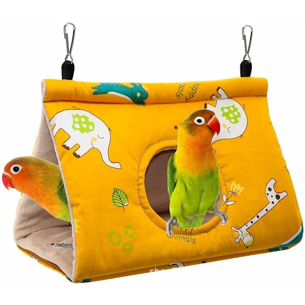 Hamp parrot varm fuglerede blød mac hums hængende legetøjsbur til parakit til calecstitte amazoner ketchere kanariefugl bur legetøj