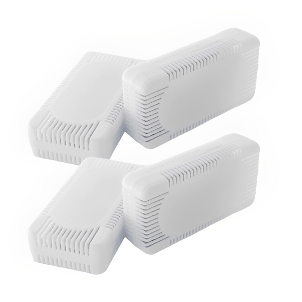 Kylskåpsdeodorant (4-pack) - Naturlig bambukoldeodorant Bättre än bakpulverdeodorant för kylskåp, rum, bil, garderob, skåp