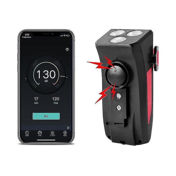 4 i 1 Vandtæt Cykellygte, Cykeltelefonholder, Cykelklokke, Mobil Powerbank 4000mAh sort
