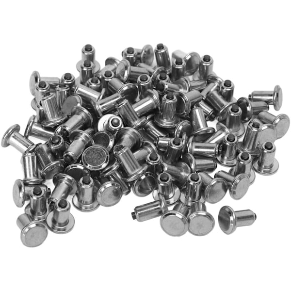 Set med 100 universella silverfärgade däckdubbar, slitstarka, halkfria, för mountainbike, UTV, gaffeltruck