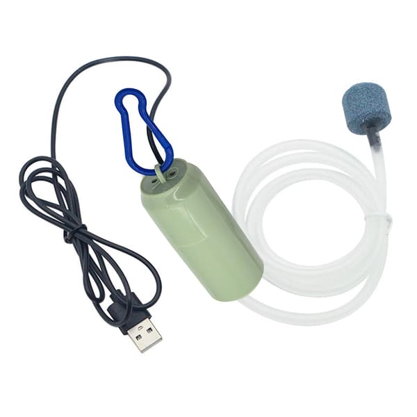 USB-opladning tilbehør til kæledyr Akvarie Luftpumpe Oxygenforøgelse ABS til fiskebeholder
