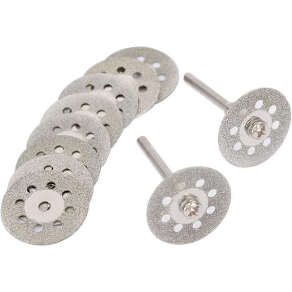 12 stk. 22mm perforerede miniskæreskiver, diamant, skæreskiver, Ann Arbor Rods