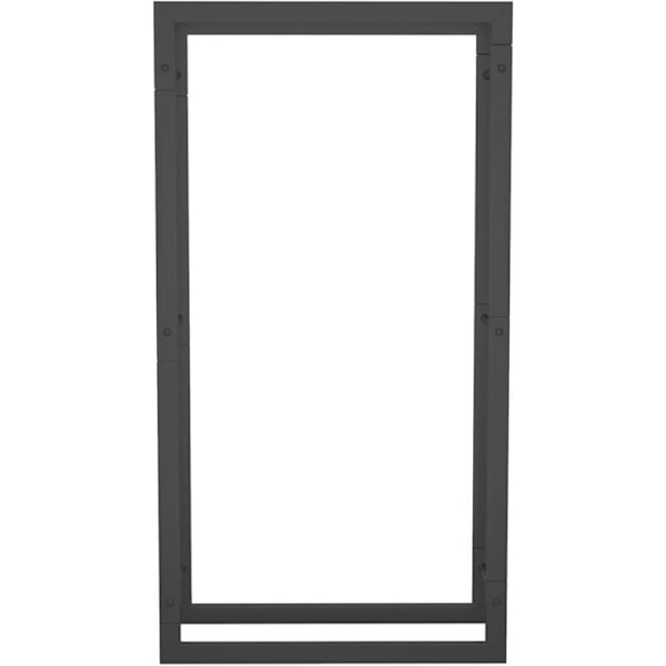 Svart Matt Vedställ 50x28x94 cm Stål