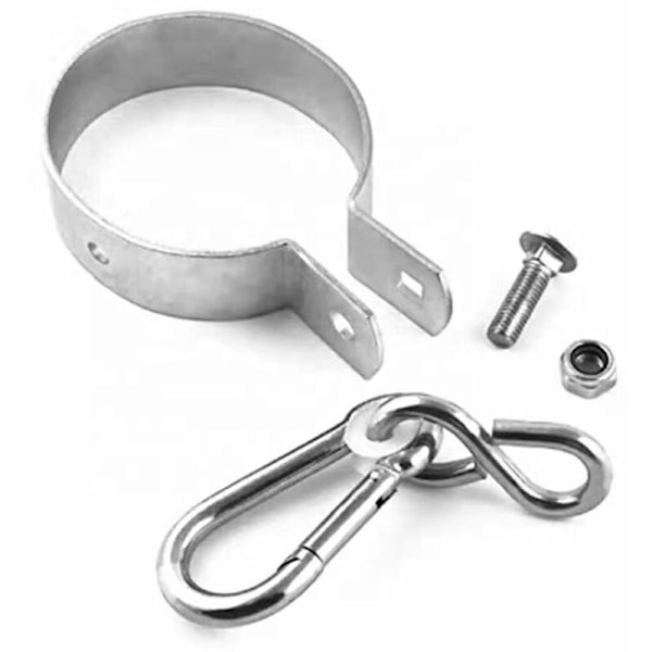 2 kappaleen setti keinukoukkuja karabiinilla pyöreille palkeille Ø 5 cm