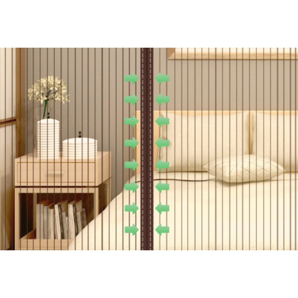 Vit magnetisk myggnätsdörr 95x220cm, fiberglasdörr myggnät, fluggardiner för dörr automatisk stängning ultrafint nät utan borrning
