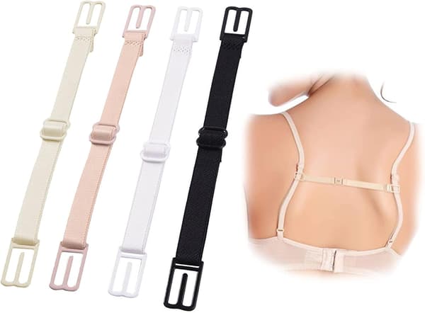 8 stk. BH-clips Elastiske BH-stropsclips til kvinder Justerbare skridsikre BH-stropsholdere