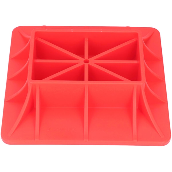 Robust allround robust lyftbas, anti-fraktur stödpanel i röd nylon för sand, lera, gräs, möbelgolv