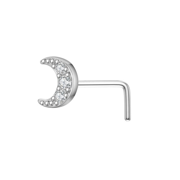 Forskellige former næsepiercing sæt 20G (9 stykker), L-formet stål næsering næsepiercing næsering